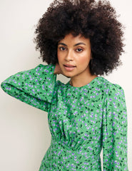 Alora Cherry Green Mikhalia Mini Dress