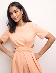 Peach Alicia Midi Dress