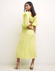 Lime Green Dani Midi Dress