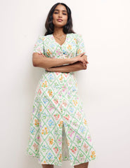 Floral Alexa Broderie Midi Dress