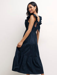 Black Aida Midi Dress