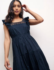 Black Aida Midi Dress