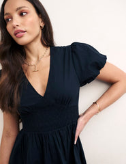 Black Jewel Mini Skater Dress