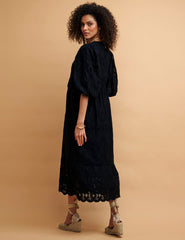 NC Boutique Black Broderie Anglaise Nora Midaxi Dress