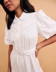 NC Boutique White Broderie Anglaise Jessie Midi Dress