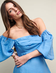 Blue Maxine Midi Dress