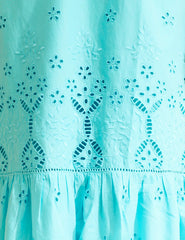 Blue Cross Over Halter Neck Tabitha Midi Dress