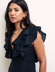 Petite Black Coco Midaxi Dress