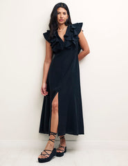 Petite Black Coco Midaxi Dress