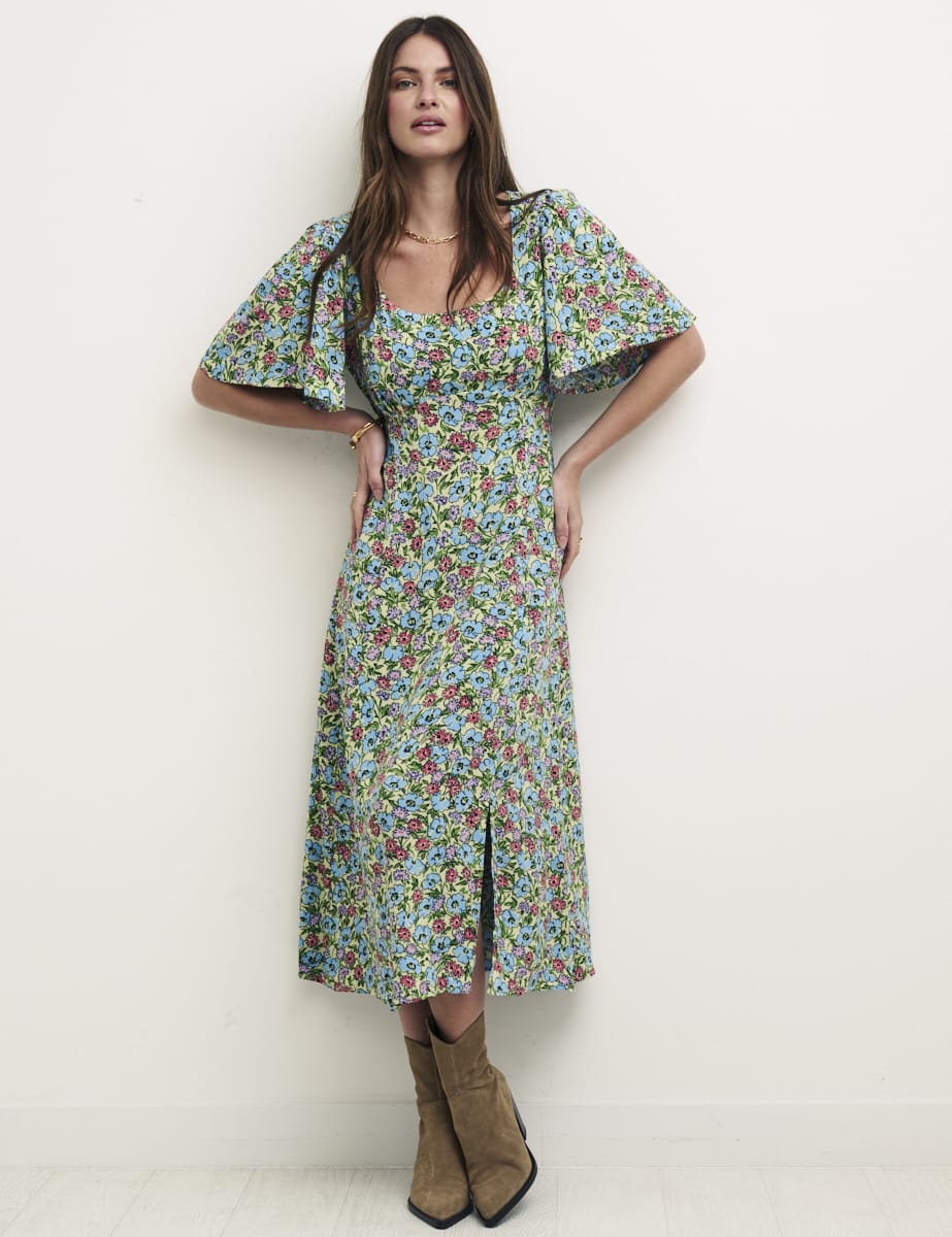 Vintage Green Dee Dee Midi Dress