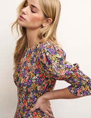 Petite Multi Floral Luna Midi Dress