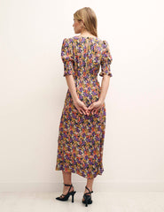 Petite Multi Floral Luna Midi Dress