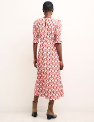 Pink Geo Luna Midi Dress
