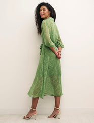 Floral Green Malika Midi Dress