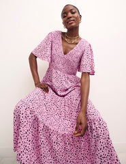 Ditsy Pink May Midi Dress