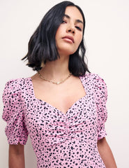 Pink Floral Rosie Midi Dress