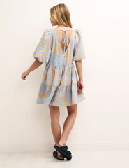 Blue and Orange Vienna Mini Dress