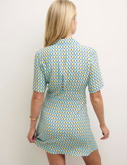 Geometric Print Daisy Mini Dress