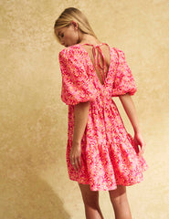 Pink Watercolour Vienna Mini Dress