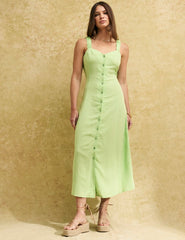 Lime Green Sweetheart Gill Midi Dress