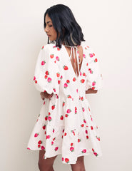 Strawberry Print Vienna Mini Dress