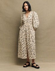 Fearne Cotton Floral Chain Print Ria Midi Dress