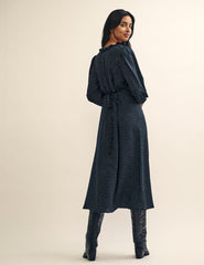 Fearne Cotton Black Spot Print Amelie Midi Dress