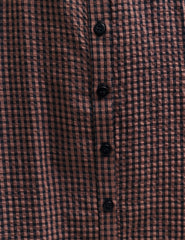 Brown Check Annalise Midi Dress