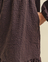 Brown Check Kelsie Mini Dress