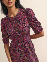 Purple Ditsy Floral Evie Mini Dress