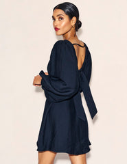 Black V-Neck Zendaya Mini Dress
