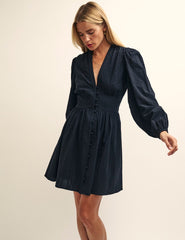 Black Starlight Long Sleeve Mini Dress