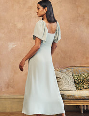 Sage Green Chiffon Ellery Bridesmaid Midaxi Dress