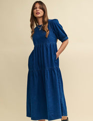 Dark Denim Rochelle Midi Dress