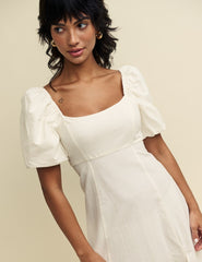 Cream Henri Midi Dress