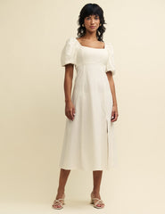 Cream Henri Midi Dress