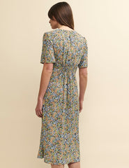 Wildflower Print Alexa Midi Tea Dress