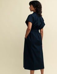 Black Harper Midi Shirt Dress