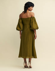 Green Bardot Maxine Midaxi Dress