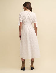 Fearne Cotton White Broderie Alexis Midi Dress