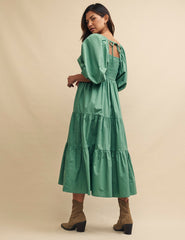 Fearne Cotton Green Ruby Smock Midi Dress
