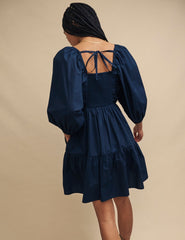 Navy Ruby Mini Smock Dress