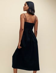 Petite Black Maddy Midi Dress