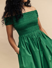 Green Bardot Amanda Midaxi Dress