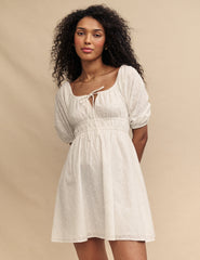 White Broderie Anglaise Evelyn Mini Dress
