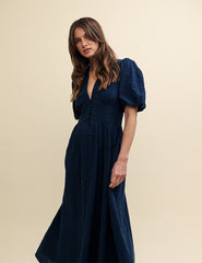 Navy Blue Starlight Midaxi Dress