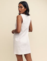 White Piper Mini Dress