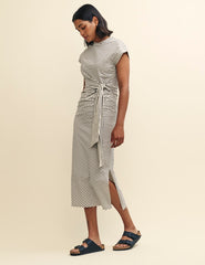 Cream Stripe Jersey Dakota Midi Dress