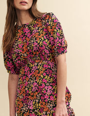 Pink Floral Bonnie Midi Dress