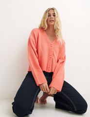 Coral 3 Button Cardigan